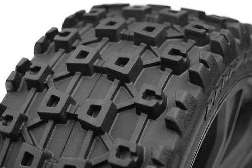 Corally - Asuga XLR Off-Road Low Profile Tires Glued on Black 1 pair - Picture 3 of 4