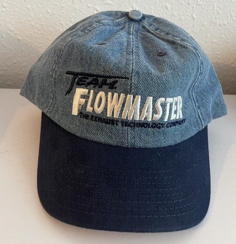 Team Flowmaster Promo Lot Of (1) Black Hat (1) Denim Hat (1) 10 Yr Ann Lapel Pin - Picture 2 of 8