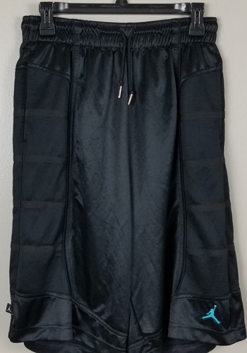 JORDAN XI RETRO 11 GAMMA BLUE BASKETBALL SHORTS BLACK RARE 395417-013 (MEDIUM)