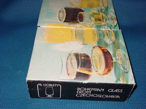 PILSNER URQUELL STEMMED SET OF 6 BEER GLASSES BAR CHECH REPUBLIC IN BOX VINTAGE - Picture 5 of 7