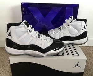 Mens Air Jordan 11 Retro Black White shoes