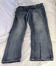 TK Axel Wolcott Vintage Boot Jeans Flap Pocket Slight Distressing Mens 32x27.5