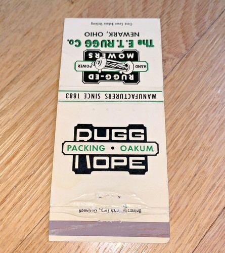 2- E.T. RUGG CO. MOWERS Matchbook Covers NEWARK OHIO - Picture 6 of 7