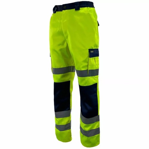 Pantaloni da lavoro riflettenti Hi Vis Viz cargo alta visibilità sicurezza abbigliamento da lavoro - Foto 6 di 7
