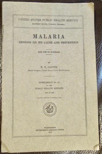 old WW1 1916 MALARIA LESSONS in SCHOOLS Booklet US Public Health Medical WWI era - Imagen 15 de 17