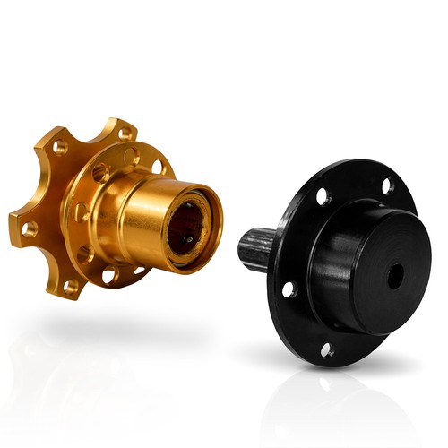 Snap-Off Sport-Lenkrad Schnell-verschluss Quick Release f. Sparco, Momo in Gold