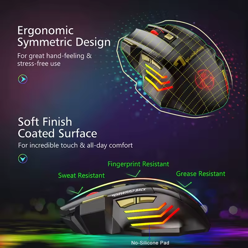 Souris Bluetooth Rechargeable sans fil PC Gamer Mause 5500 DPI pour ordinateur - Photo 3/10