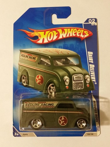 HOT WHEELS DAIRY DELIVERY - 2009 MODIFIED RIDES - REDLINE RACING (MATTE GREEN) - Picture 1 of 2