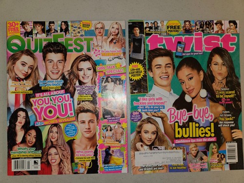 Teen Magazines (Lot x 7) QuizFest, Tiger Beat, Twist 2015 2016 2017 2018 Posters - Picture 4 of 5