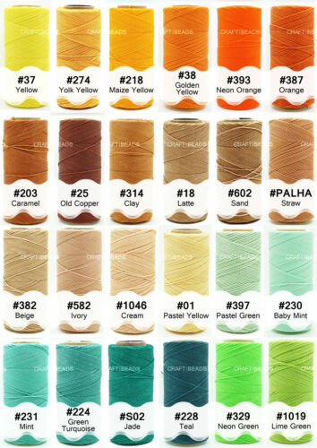 1MM Waxed Polyester Linhasita Cord Macrame Bracelet Thread String 188yards Spool - Picture 4 of 136