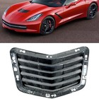 Carbon Fiber Front Hood Boonet Scoop Vent Trim For Corvette C7 2014-2019 Black