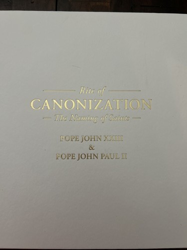 Rite Of Canonization : Naming Of Saints - Pope John (2014, Hardcover) - Bild 1 von 2