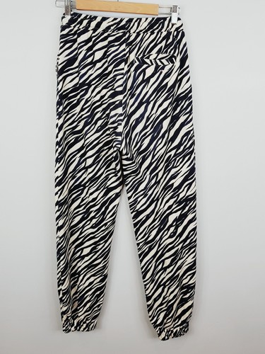 THE UPSIDE Womens Size XS or 8 Gia Blue Zebra Print Knit Drawstring Track Pants - Picture 5 of 8