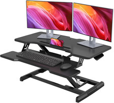 Standing Desk Converter 32 Inch, Height Adjustable Sit Stand Desk Riser, Quick S