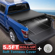 5.5FT Roll Up Truck Tonneau Bed Cover For 2016-22 Nissan Titan NON-XD Waterproof