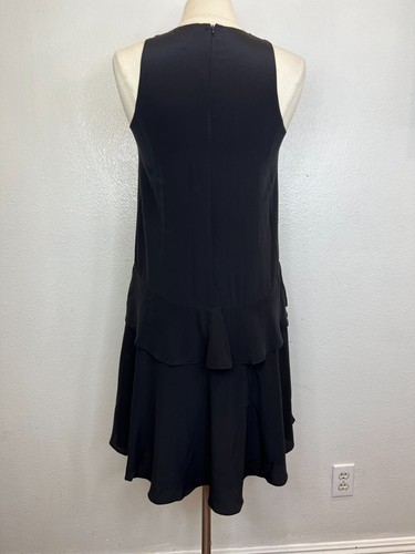 Club Monaco Norra 100% Silk Sleeveless Sheath Black Dress Black Size 2 - Picture 4 of 7