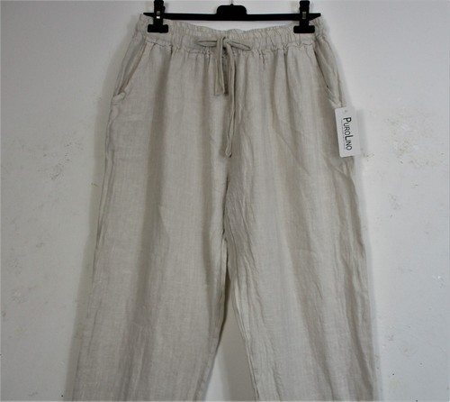 LAGENLOOK 100 % LEINEN/LEINEN ITALIENISCHE HOSE IN 11 FARBEN BRANDNEU MIT ETIKETT EINHEITSGRÖSSE 12-16 - Bild 40 von 56