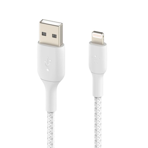 Belkin 1M MFi-Certified Lightning to USB-A Data Cable Cord for iPhone White - Picture 2 of 5