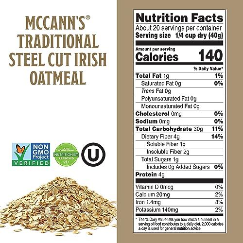 McCann's Irish Oatmeal Traditional Steel Cut Oats 28 Ounce Pack of 12 - Picture 8 of 9