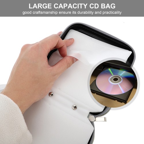 40 Capacity Disc Storage Case Durable DVD Storage Bag CD Holder Zipper Case - Afbeelding 7 van 12
