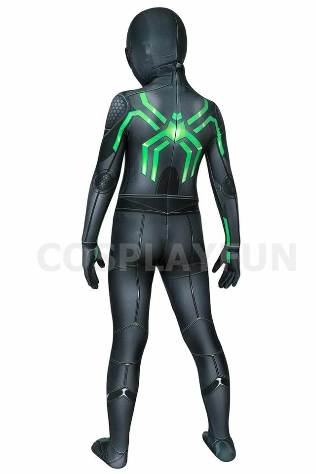 Spider-Man PS4 Costume Cosplay Suit Stealth Big Time Peter Parker For Kids - Image 3 of 4