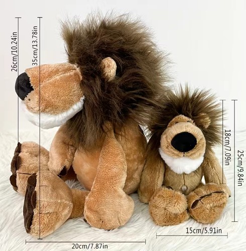 Huggable Plush Jungle LION Teddy Anxiety Autism Special Needs - Picture 2 of 11