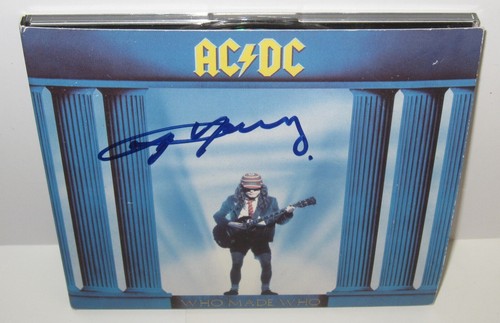 ANGUS YOUNG SIGNED AC/DC WHO MADE WHO CD CLASSIC ROCK AUTOGRAPH JSA COA - Picture 2 of 5