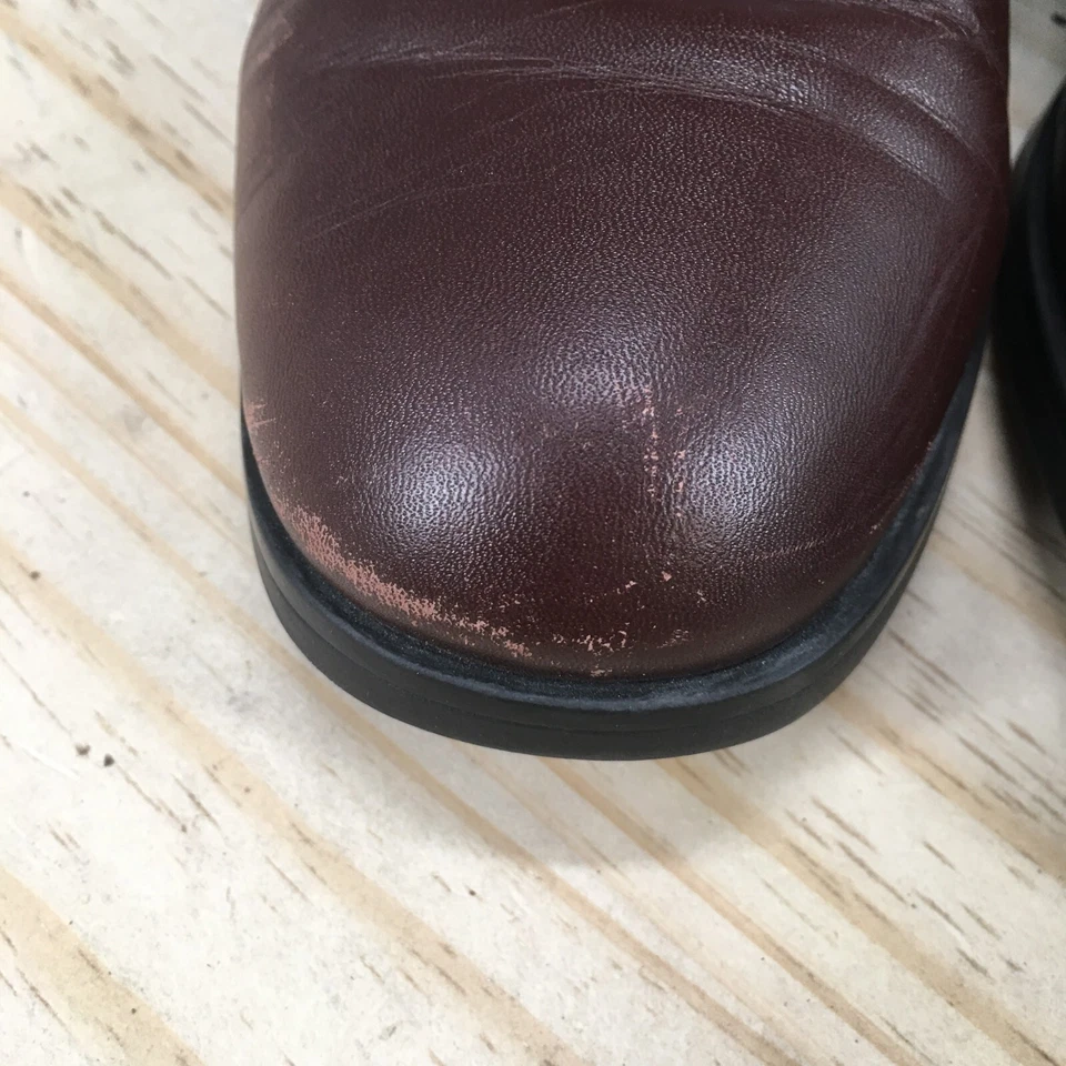 Munro American 靴子女式 7M 休闲系带低跟鞋踝靴棕色皮革 — 第 3/4 张图片