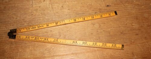 Clean Vintage Stanley No. 61 24" Folding Wood Ruler - Picture 2 of 3