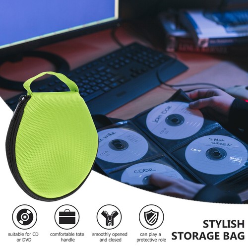 CD Case 20-slot Media Case DVD Organizer CD Holder Storage Case For Car Travel - Photo 5/10