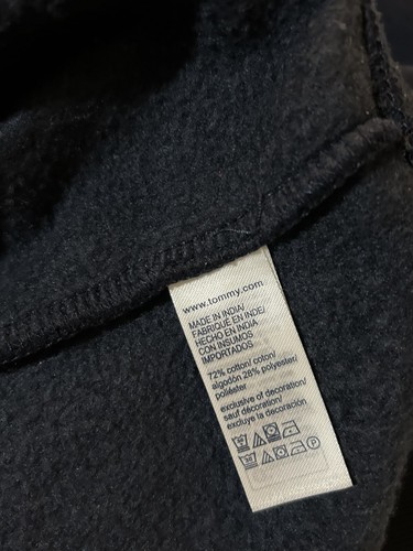 Tommy Hilfiger Sweatshirt Women Size S Embroidered Flag Navy Blue Cotton - Picture 8 of 8