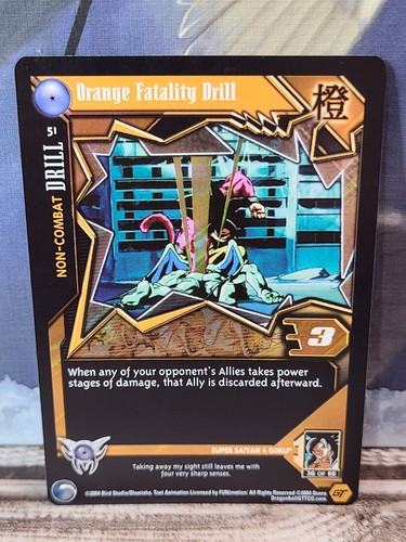 Dragon Ball GT TCG Orange Fatality Drill 51 Shadow Dragons Saga Alt Foil - MP