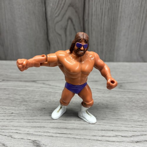 WWF Hasbro Series 3 Macho Man On Tights Figure Paint Error Name Printed Twice - Picture 6 of 11