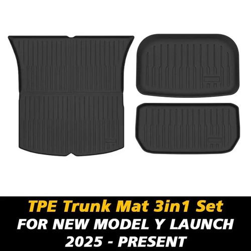 For New Tesla Model Y Launch 2025+ Juniper TPE Floor Mats & Cargo Liner Mat Lot - Picture 9 of 34