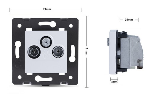 LIVOLO SmartHome Touch Funk Lichtschalter Steckdosen Wechselschalter Weiß Chrom - Bild 162 von 276