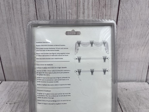 NEW - Levelor Decorative ONE Bracket - Corbels Mahogany - Scalloped Scroll Leaf - Picture 5 of 6
