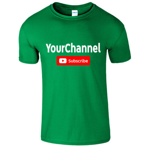 T-Shirt Subscribe Your Custom Channel You & Tube lustig personalisiert Herren USA - Bild 7 von 12