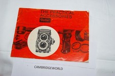 Rollei Rolleiflex TWIN REFLEX THE PRACTICAL ACCESSORIES 27 PAGE guide book
