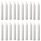Mkd2 Rise Smokeless Unscented Candles, White 20 Pieces