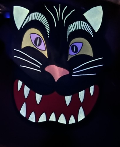 Cappello Vintage Bambino Halloween Spaventato Gatto Glow N Dark  - Foto 2 di 4