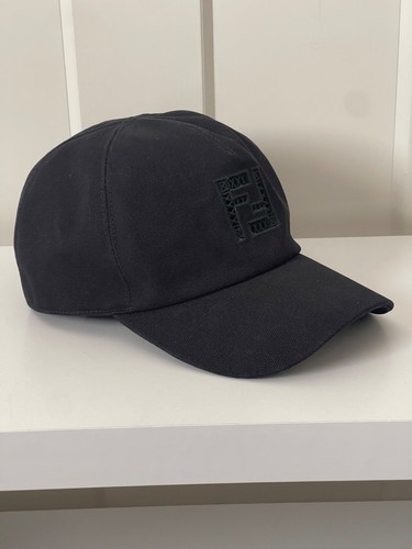 Fendi Black Baseball Cap Hat 58 CM Authentic