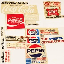 Aufkleber Coca Cola Pepsi Marlboro Shell Mountain Grown Miller Chevrolet