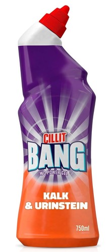 Cillit Bang WC Power Gel Kalk- & Urinstein Zerstörer WC-Reiniger Toilette 750 ml - Bild 1 von 5