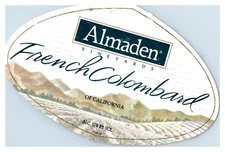 1970's-80's Almaden Vineyards French Colombard California Wine Label Original S8