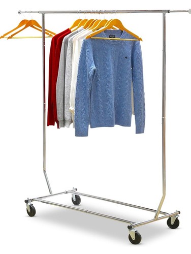 Simple Houseware Heavy Duty Clothing Garment Rack, Chrome - Picture 4 of 5