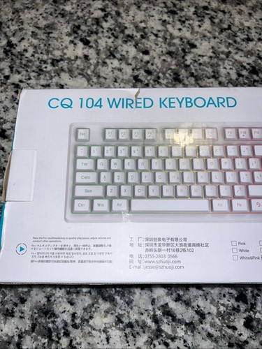 HUO JI Mechanical Gaming Keyboard CQ104 USB Wired, Purple/Blue Free Shipping ! - Picture 2 of 9
