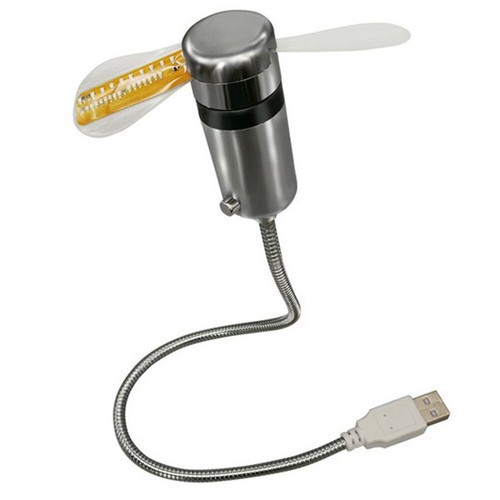 LED Clock Fan Mini USB Powered Cooling Flashing Real Time Display Function - Photo 15/17