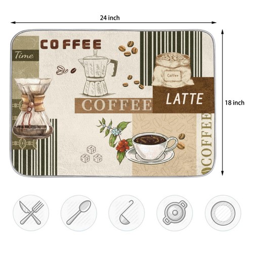 Große Mikrofaser Geschirr Trockenmatte - Saugfähige Trockenunterlage für Küchentheke C... - Bild 2 von 8