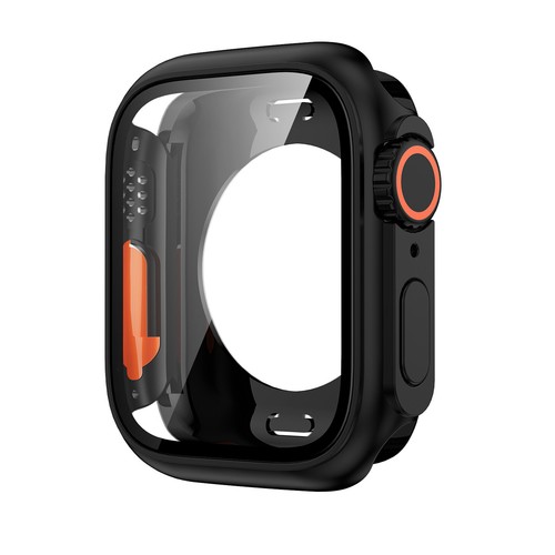  Paquete de 2 fundas protectoras de pantalla de vidrio para Apple Watch Series 10 42/46 mm cubierta de PC - Imagen 11 de 18