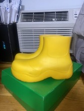 Bottega Veneta Puddle Rubber Boot Women's Yellow 39 - Rare Color Pre-owned 10/10